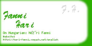 fanni hari business card